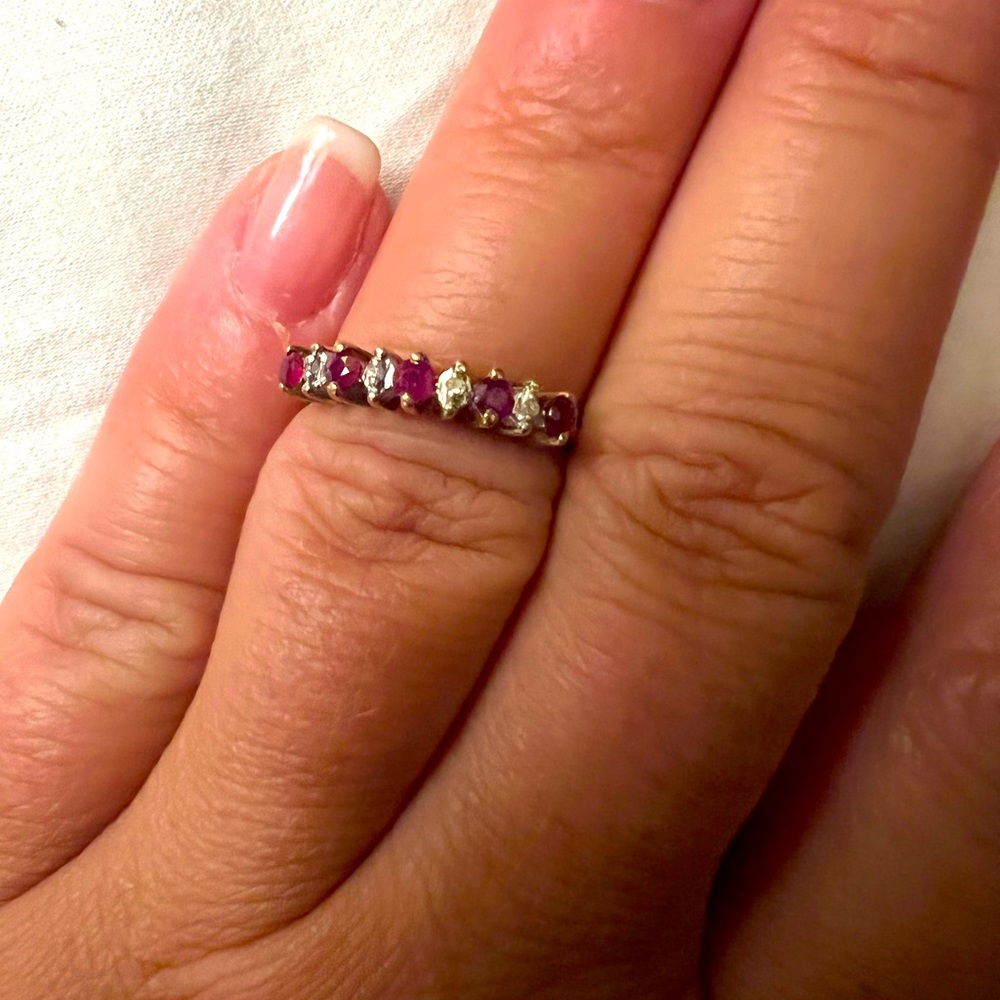 14ct gold Ruby and diamond ring